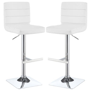 Bianca - Square Upholstered Adjustable Bar Stools (Set of 2)