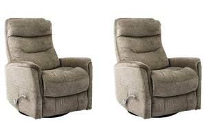 Gemini - 33.5" Swivel Glider Recliner (Set of 2) Heather