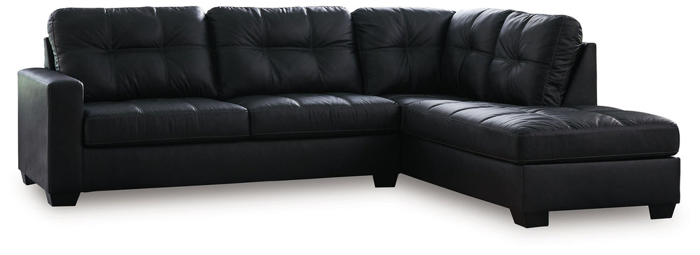 Barlin Mills - Sectional Black 2 Pc. Left Arm Facing Corner Chaise Sectional