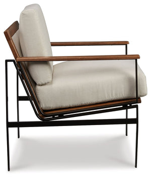 Tilden - Accent Chair - Ivory / Brown