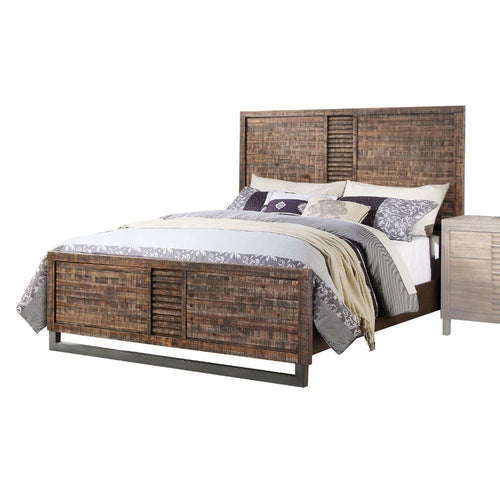 Andria - Transitional Bed Reclaimed Oak Queen