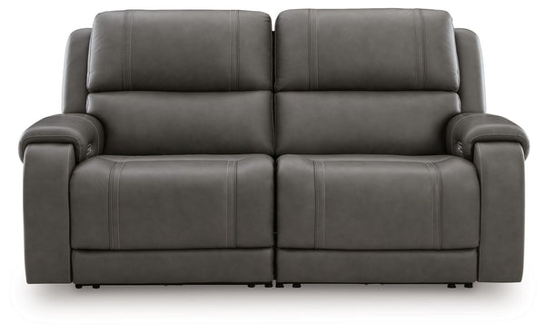 5Z - Pittson - Power Reclining Sectional Gray 2 Pc. Power Reclining Sectional Loveseat