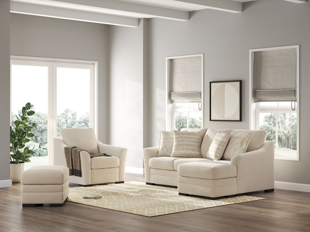 Lango - Living Room Set Beige 2 Pc. Sofa Chaise, Chair