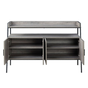 Samiya - TV Stand - Gray Oak & Black