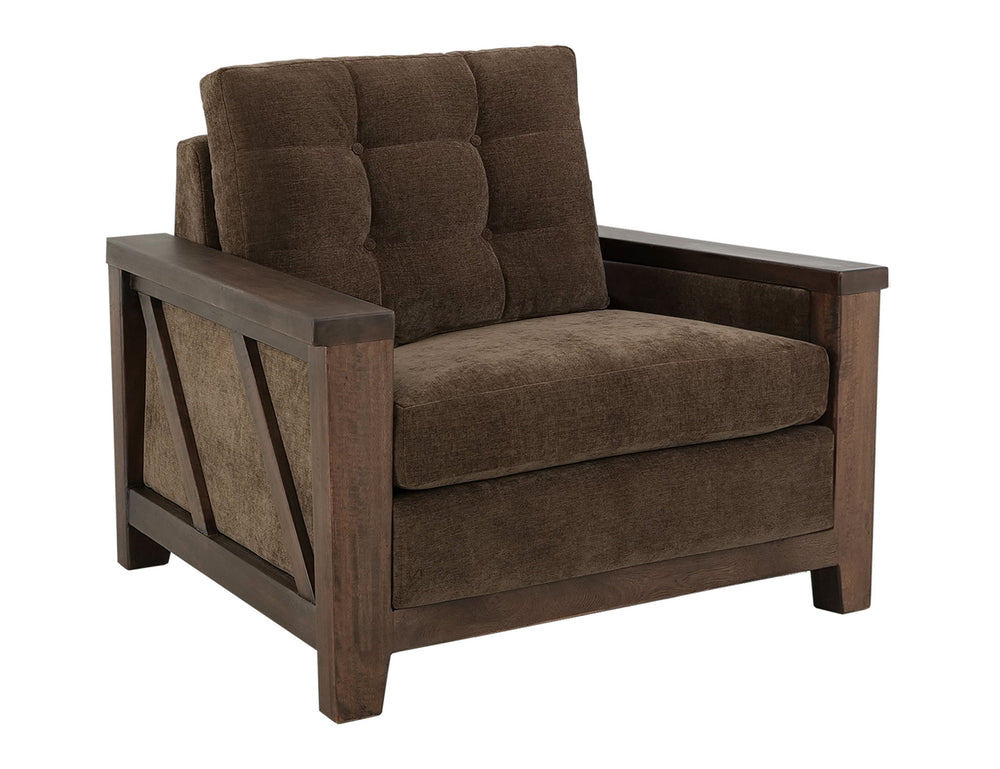 Walnut - Armchair Dark Brown