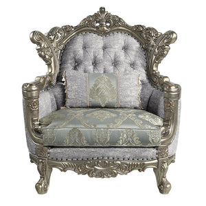 Miliani - Chair With Pillow - Fabric & Antique Bronze