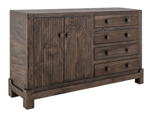 Atenas - Console With 4 Drawer And 2 Doors - Dark Brown