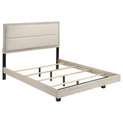 Trenton - Wood Panel Bed Beige