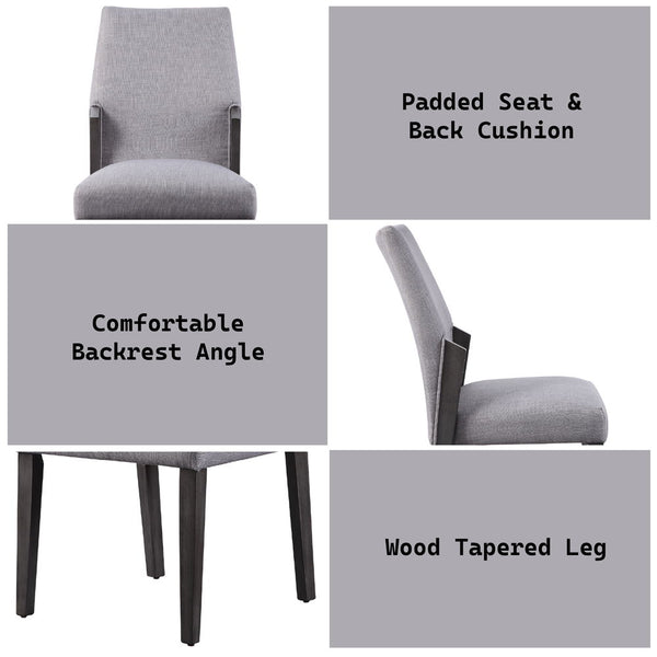 Belay - Side Chair (Set of 2) - Gray Fabric & Gray Oak