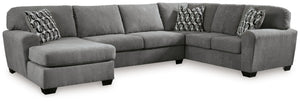 Birkdale Court - Sectional Gray 3 Pc. Left Arm Facing Corner Chaise Sectional