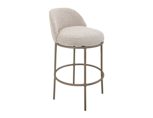 Snow - Upholstered Barstool Beige Counter Height (24"-27")