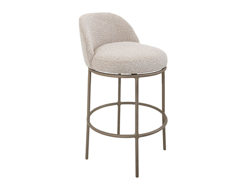 Snow - Upholstered Barstool Beige Counter Height (24"-27")