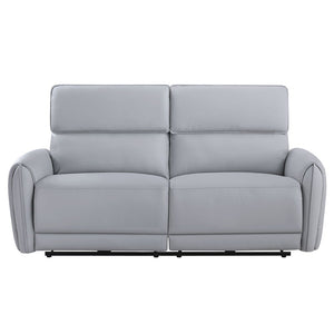 Jeromie - Power Motion Sofa With USB Port - Gray Synthetic Leather