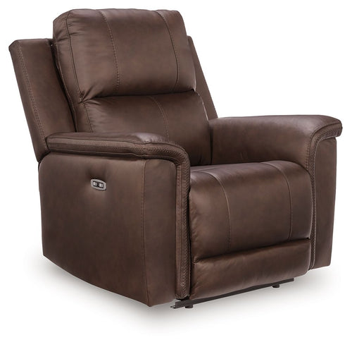 Bleckley - Power Recliner With Adjustable Headrest Dark Brown