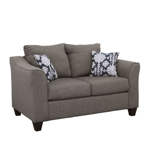 Salizar - Upholstered Flared Arm Loveseat Dark Gray