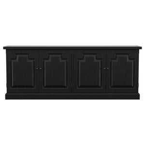 Florence - 4 Door Dining Sideboard Buffet - Distressed Black