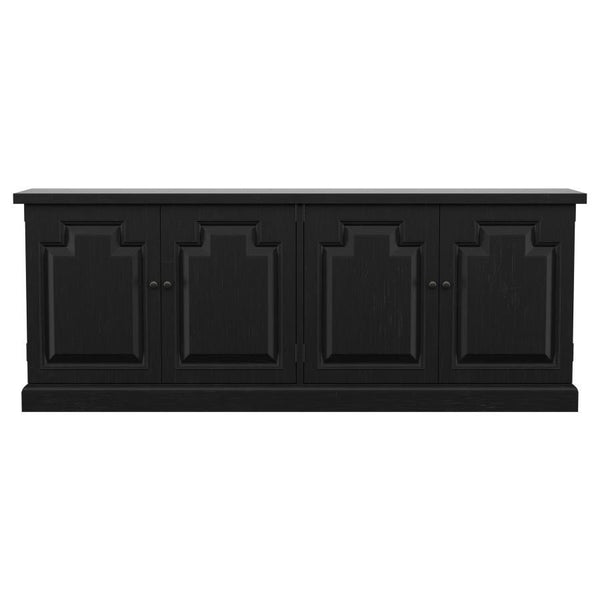 Florence - 4 Door Dining Sideboard Buffet - Distressed Black