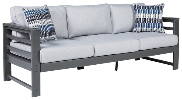 Amora - Charcoal Gray - Sofa with Cushion