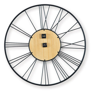Brockett - Wall Clock - Black / Natural