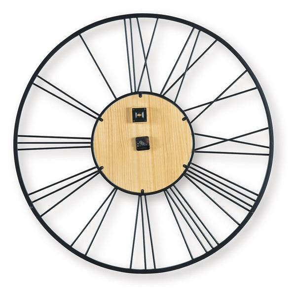 Brockett - Wall Clock - Black / Natural