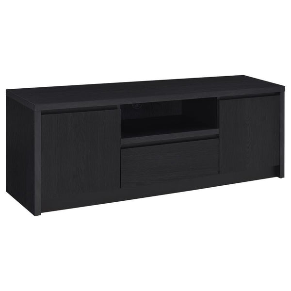 Winfield - 2-Door TV Stand Media Console Black 60"W x 15.5"D x 22"H