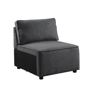 Silvester - Modular Chair w/2 Pillows Gray Armless