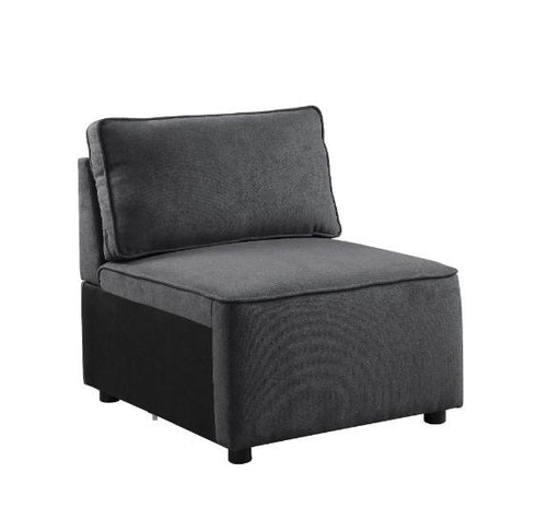 Silvester - Modular Chair w/2 Pillows Gray Armless