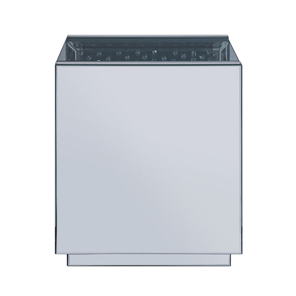 Nysa - 24" End Table - Mirrored & Faux Crystals