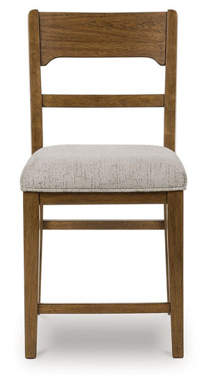 Cabalynn - Upholstered Barstool (Set of 2) - Oatmeal / Light Brown
