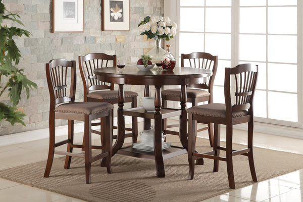 Bixby - Counter Table & 4 Chairs - Light Brown