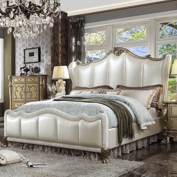 Dresden II - Bed Pearl White King