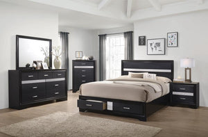 Miranda - Storage Wood Panel Bed