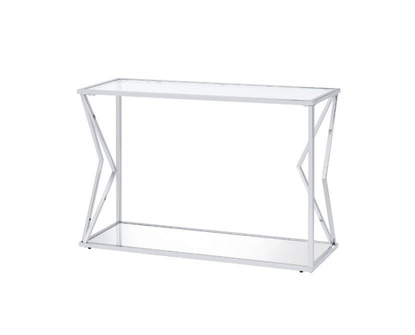 Virtue - Sofa Table - Clear Glass & Chrome