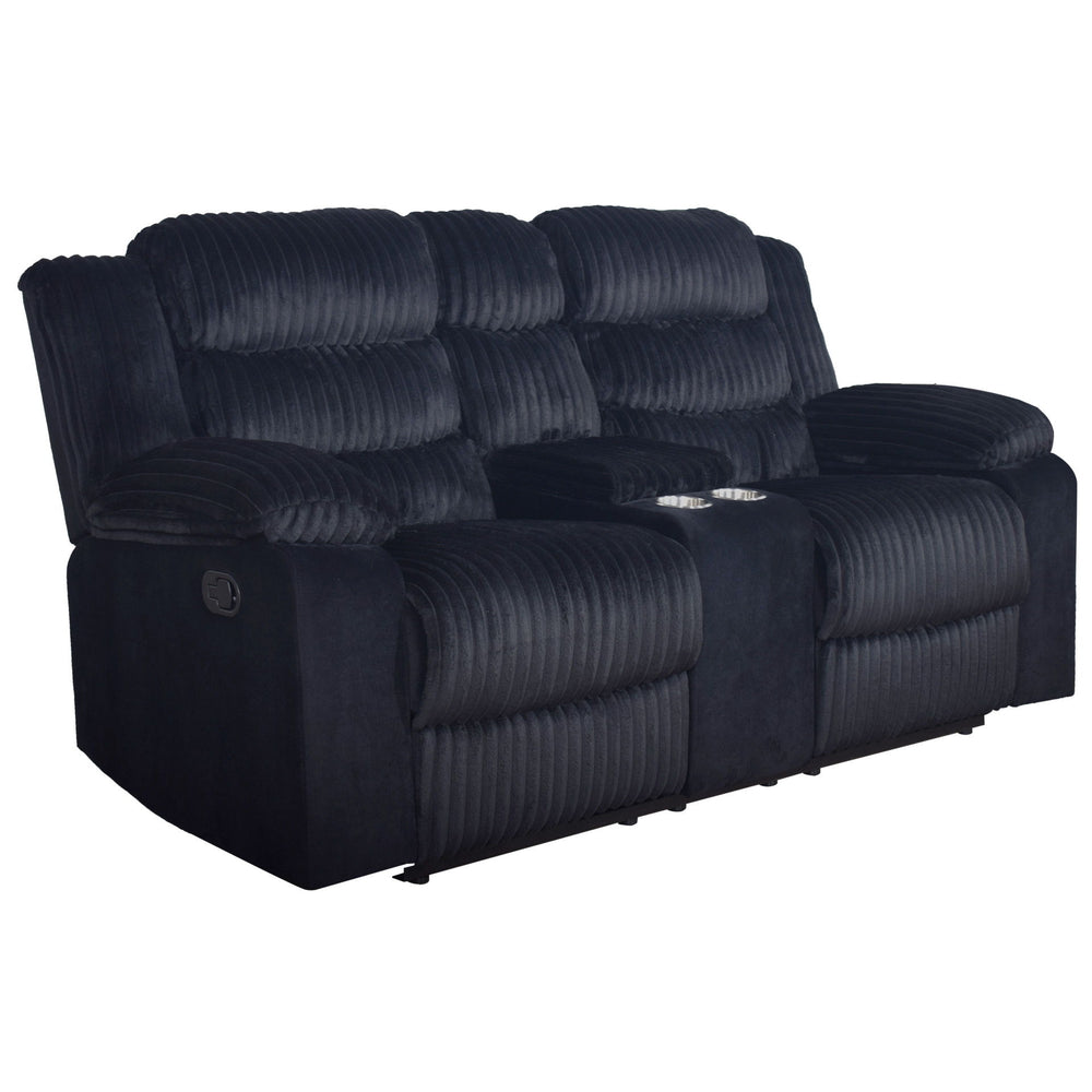 Willow - Console Loveseat With Dual Recliners Black