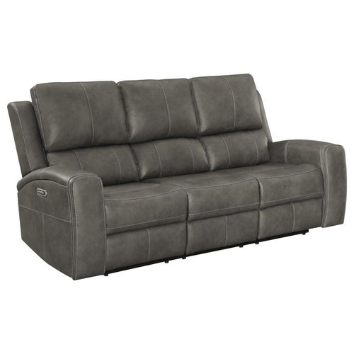 Brickston - Triple Power Reclining Sofa Dark Gray