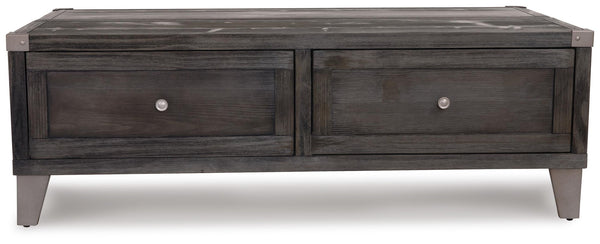 Todoe - Lift Top Cocktail Table - Dark Gray