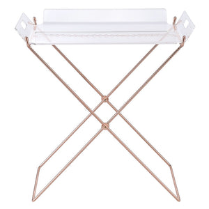 Cercie - Tray Table - Clear Acrylic & Copper