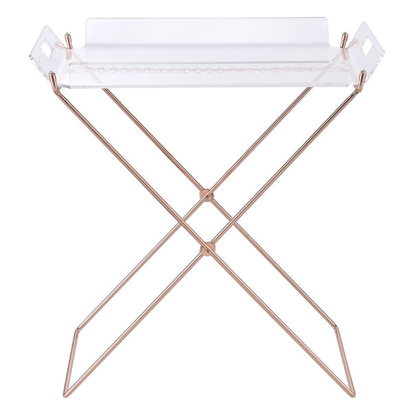 Cercie - Tray Table - Clear Acrylic & Copper