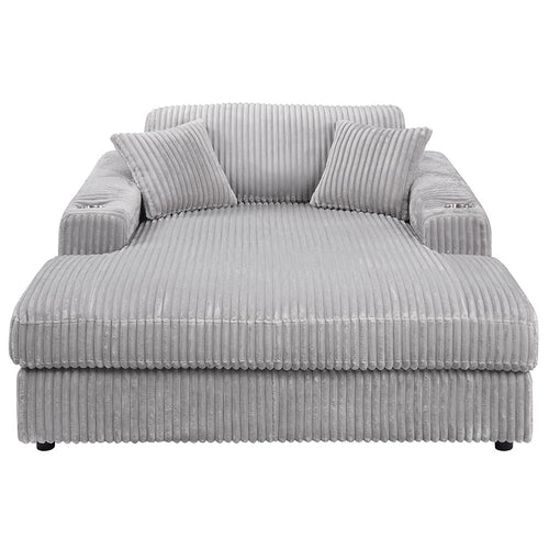 Hilde - Chaise With 2 Pillows Gray