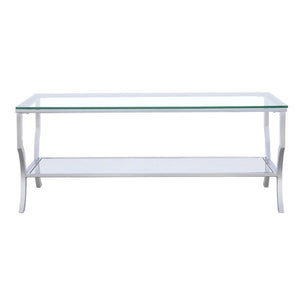 Saide - Rectangular Glass Top Coffee Table - Chrome