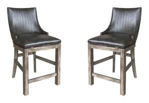 Lodge Dining - Swivel Counter Sling Chair (Set of 2) - Siltstone