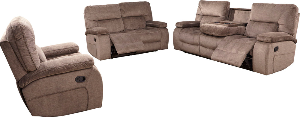 Chapman - Manual Reclining Sofa, Loveseat, Recliner Light Brown 3 Pc. Sofa, Loveseat, Recliner