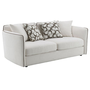 Yolanda - Loveseat With 4 Pillows - Beige Chenille