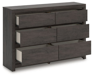 Fraluna - Charcoal - Six Drawer Dresser