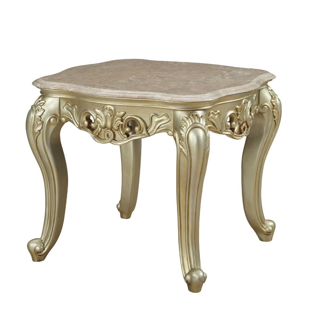 Gorsedd - Table With Marble Top Golden Ivory Coffee Tables
