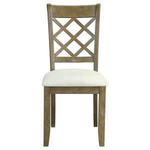 Karsen - Side Chair (Set of 2) - Beige Linen & Rustic Oak