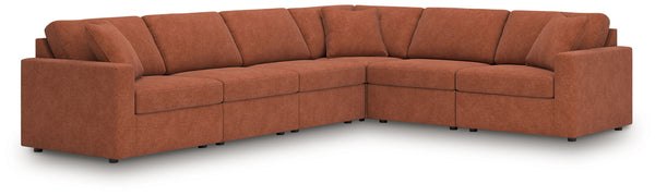 Modmax - Spice - Sectional Light Brown 6 Pc. Sectional With Laf Corner Chair And Raf Corner Chair
