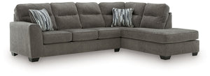 Olten - Sectional Dark Gray 2 Pc. Right Arm Facing Corner Chaise Sectional