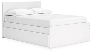Onita - Panel Platform Bed White Full 2 Side Storage