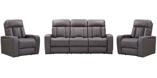 Equinox - Power Reclining Sofa Set Mercury 3 Pc. Sofa, 2 Recliners